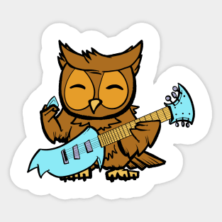 Owl Guitarist Sticker